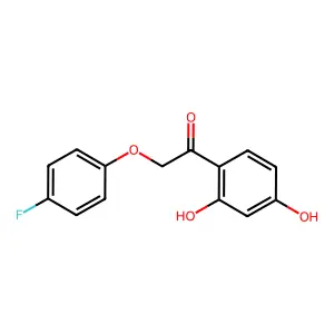 Ethanone, 1-(2,4-dihydroxyphenyl)-2-(4-fluorophenoxy)- structure