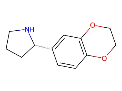 (S)-2-(2,3-dihydrobenzo[b][1,4]dioxin-6-yl)pyrrolidine structure
