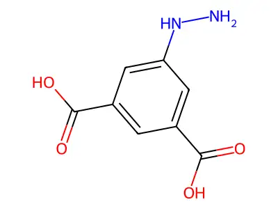 5-Hydrazinylbenzene-1,3-dicarboxylic acid structure