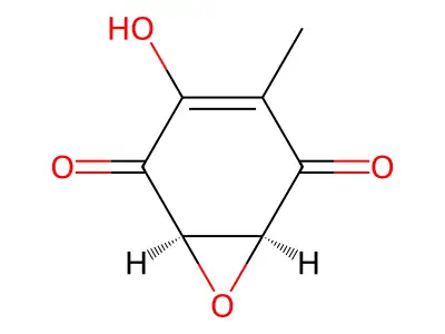 (1R,6S)-3-Hydroxy-4-methyl-7-oxabicyclo(4.1.0)hept-3-ene-2,5-dione structure