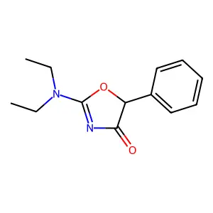 2-Diethylamino-5-phenyl-2-oxazolin-4-one structure