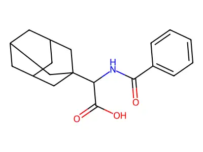 Adamantan-1-YL-benzoylamino-acetic acid structure