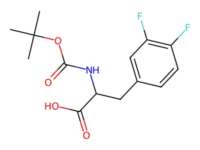 2-[(Tert-butoxycarbonyl)amino]-3-(3,4-difluorophenyl)propanoic acid structure