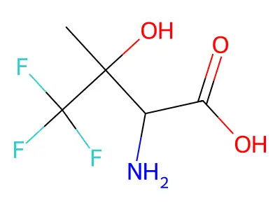 2-Amino-4,4,4-trifluoro-3-hydroxy-3-methylbutanoic acid structure