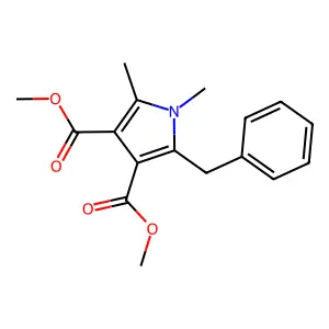 1H-Pyrrole-3,4-dicarboxylic acid, 1,2-dimethyl-5-(phenylmethyl)-, dimethyl ester structure