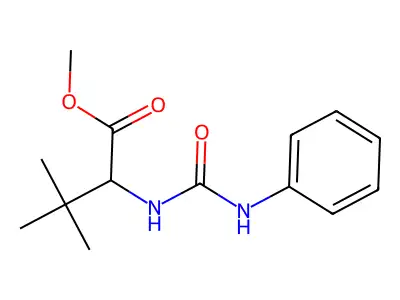 Methyl 3,3-dimethyl-2-(phenylcarbamoylamino)butanoate structure