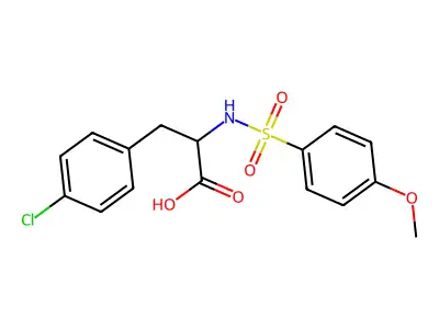 3-(4-chlorophenyl)-2-[(4-methoxyphenyl)sulfonylamino]propanoic Acid structure
