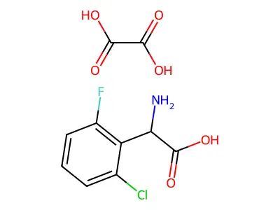 2-Amino-2-(2-chloro-6-fluorophenyl)acetic acid structure