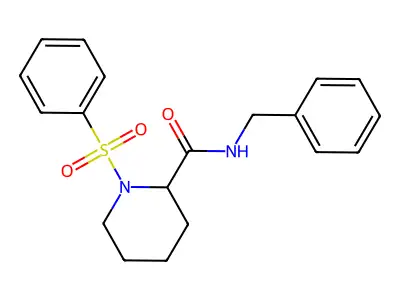 1-(benzenesulfonyl)-N-benzylpiperidine-2-carboxamide structure