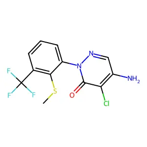 5-Amino-4-chloro-2-(2-methylsulfanyl-3-(trifluoromethyl)phenyl)pyridazin-3-one structure