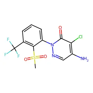 3(2H)-Pyridazinone, 5-amino-4-chloro-2-((methylsulfonyl)-3-(trifluoromethyl)phenyl)- structure