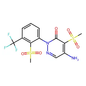 3(2H)-Pyridazinone, 5-amino-4-(methylsulfonyl)-2-((methylsulfonyl)-3-(trifluoromethyl)phenyl)- structure