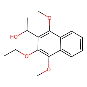 1-(3-Ethoxy-1,4-dimethoxynaphthalen-2-yl)ethanol structure