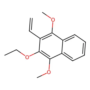 Naphthalene, 2-ethenyl-3-ethoxy-1,4-dimethoxy- structure