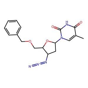3'-Azido-5'-O-benzyl-3'-deoxythymidine structure