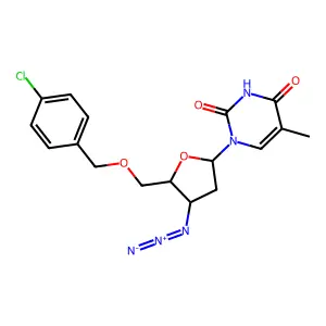 3'-Azido-5'-O-p-chlorobenzyl-3'-deoxythymidine structure