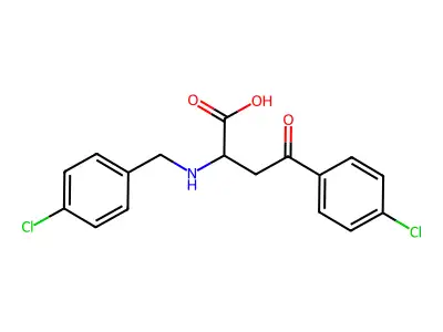 2-[(4-Chlorobenzyl)amino]-4-(4-chlorophenyl)-4-oxobutanoic acid structure