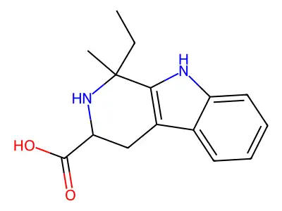 1-Ethyl-1-methyl-2,3,4,9-tetrahydro-1H-beta-carboline-3-carboxylic acid structure