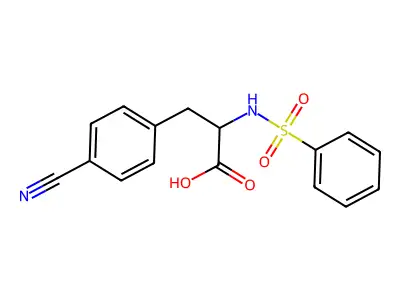 3-(4-Cyanophenyl)-2-[(phenylsulfonyl)amino]propanoic acid structure