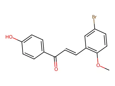 3-(5-Bromo-2-methoxyphenyl)-1-(4-hydroxyphenyl)-2-propen-1-one structure