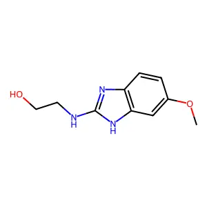 2-[(6-methoxy-1H-benzimidazol-2-yl)amino]ethanol structure