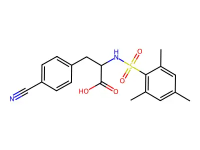 3-(4-Cyanophenyl)-2-[(mesitylsulfonyl)amino]propanoic acid structure