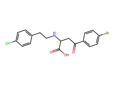 4-(4-Bromophenyl)-2-{[2-(4-chlorophenyl)ethyl]amino}-4-oxobutanoic acid structure