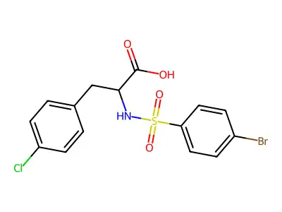 2-[(4-bromophenyl)sulfonylamino]-3-(4-chlorophenyl)propanoic Acid structure