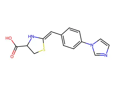 2-{[4-(1H-imidazol-1-yl)phenyl]methylidene}-1,3-thiazolidine-4-carboxylic acid structure