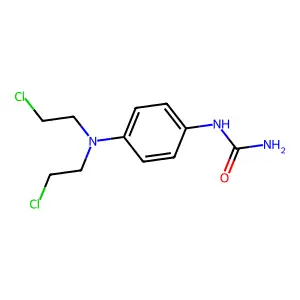 Urea, (p-(bis(2-chloroethyl)amino)phenyl)- structure