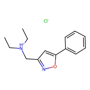 Isoxazole, 3-(diethylaminomethyl)-5-phenyl-, hydrochloride structure