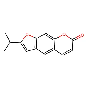 2-isopropyl-7H-furo[3,2-g]chromen-7-one structure
