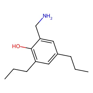 2-(Aminomethyl)-4,6-dipropylphenol structure