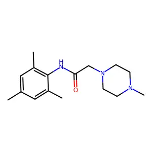 2-(4-methylpiperazin-1-yl)-N-(2,4,6-trimethylphenyl)acetamide structure