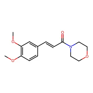 (E)-3-(3,4-dimethoxyphenyl)-1-morpholin-4-ylprop-2-en-1-one structure