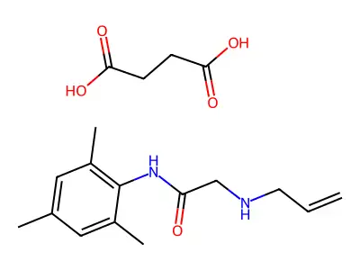 Acetamide, 2-(2-propenylamino)-N-(2,4,6-trimethylphenyl)-, butanedioate (1:1) structure