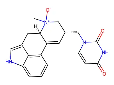 1-((6-Methyl-delta-9,10-ergolen-8-beta-yl)methyl)-2,4(1H,3H)-dihydropyrimidinedione N6-oxide structure