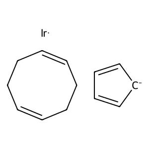 [(1,2,5,6-Eta)-cycloocta-1,5-diene][eta5-cyclopenta-2,4-dien-1-yl]iridium structure