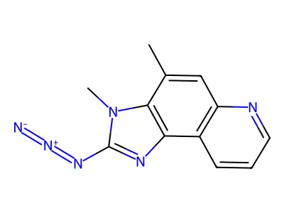 2-Azido-3,4-dimethylimidazo(4,5-f)quinoline structure