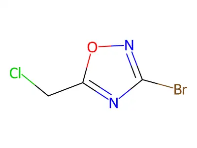 3-Bromo-5-(chloromethyl)-1,2,4-oxadiazole structure