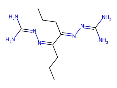 Diphenylglyoxal bis(guanylhydrazone) structure