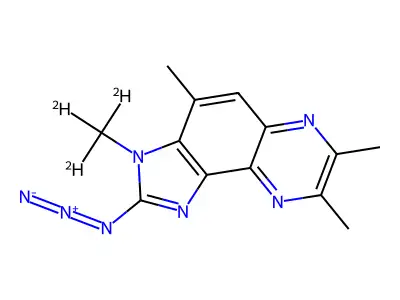 2-azido-3,4,7,8-tetramethyl-3H-imidazo[4,5-f]quinoxaline structure