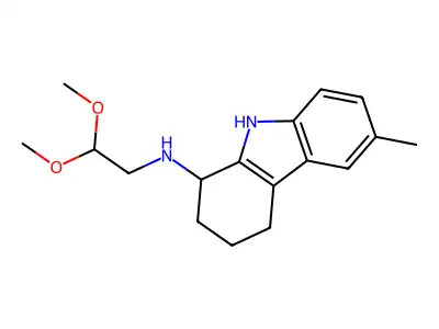 N-(2,2-dimethoxyethyl)-6-methyl-2,3,4,9-tetrahydro-1H-carbazol-1-amine structure