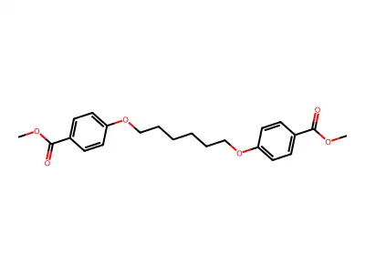 Methyl 4-({6-[4-(methoxycarbonyl)phenoxy]hexyl}oxy)benzenecarboxylate structure
