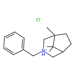 3-Azabicyclo(3.2.1)octane, 3-benzyl-1,8,8-trimethyl-, hydrochloride structure