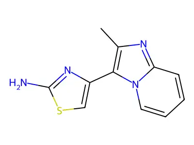 4-(2-Methyl-imidazo[1,2-a]pyridin-3-yl)-thiazol-2-ylamine structure