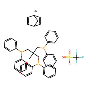 (Rh(NBD)(PPP))(OTf) structure