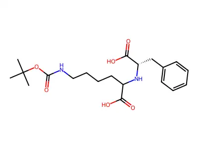 N-(1-Carboxy-5-tert-butoxycarbonylaminopentyl)-phenylalanine structure