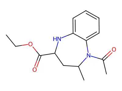 Ethyl 5-acetyl-4-methyl-2,3,4,5-tetrahydro-1H-1,5-benzodiazepine-2-carboxylate structure