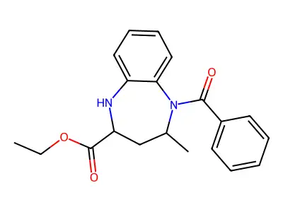 5-Benzoyl-4-methyl-2,3,4,5-tetrahydro-1H-1,5-benzodiazepine-2-carboxylic acid ethyl ester structure